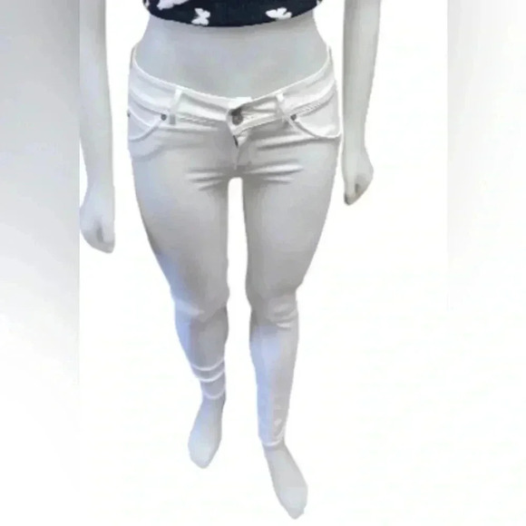 Hudson Midrise Collin Skinny White Jeans BNWT Size 26 - Picture 1 of 12
